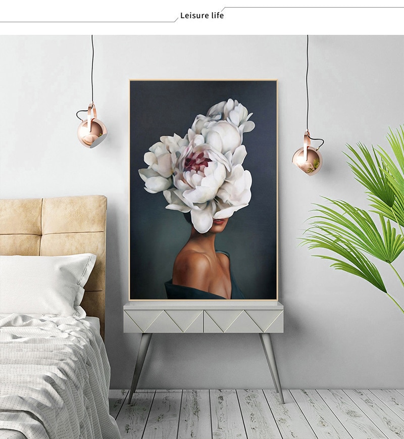 Flower Lady Canvas Poster