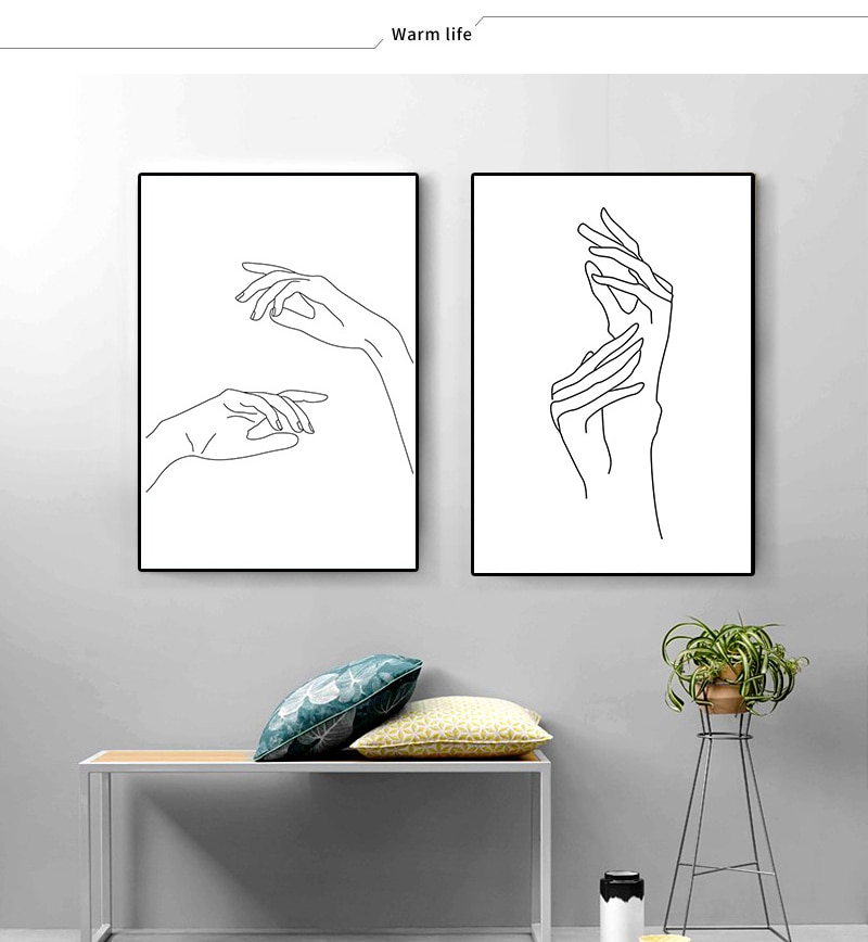 Abstract Lady Line Drawing Poster