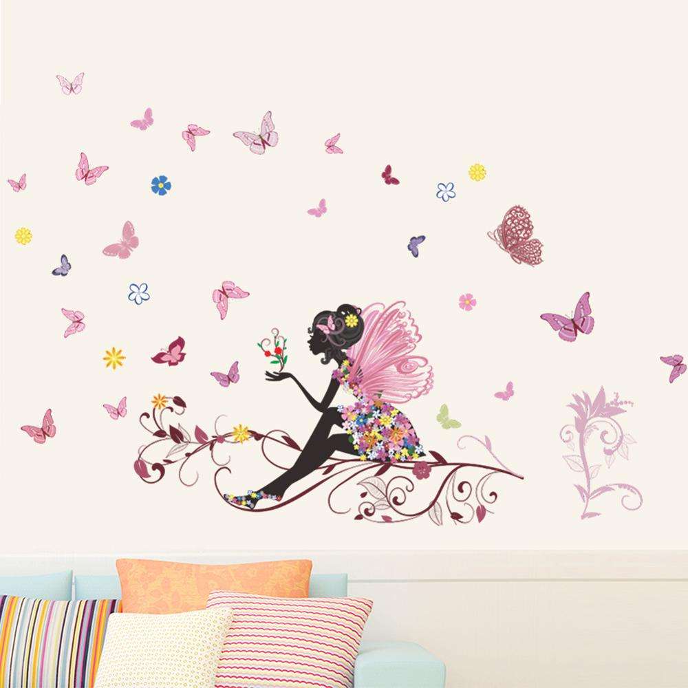 Butterfly Floral Fairy Wall Stickers