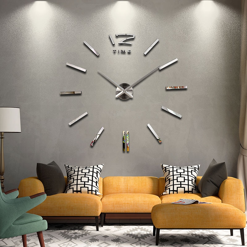 Large Acrylic Mirror Wall Clock